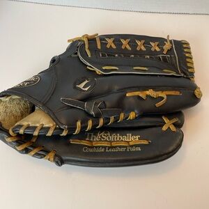 The Softballer Kids Black and Tan Baseball Glove